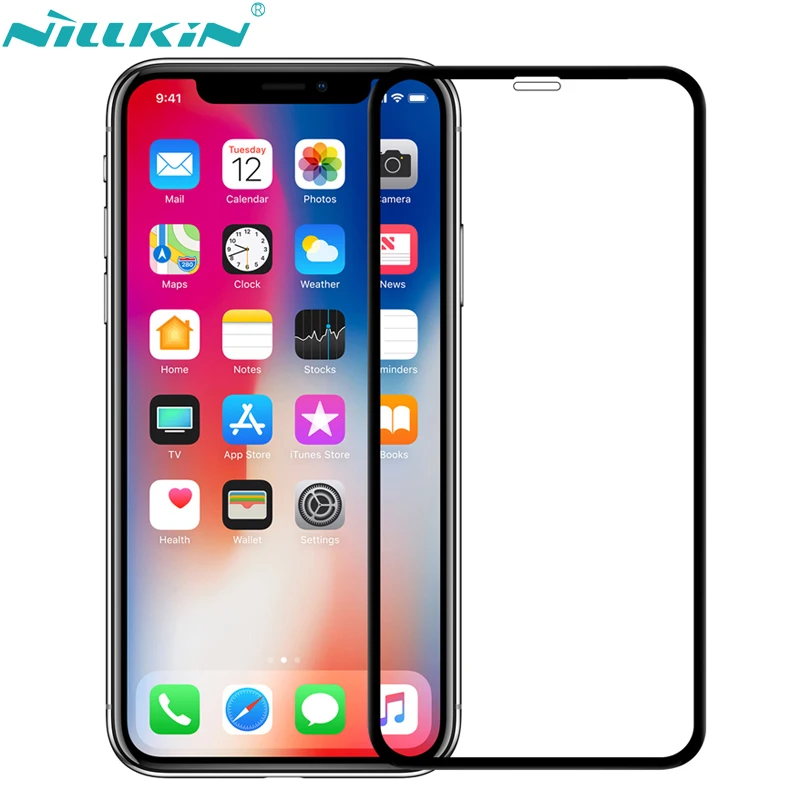 NILLKIN XD CP+MAX Full coverage Tempered Glass Screen Protector for iPhone X XR XS Max 7 8 Plus Glass 3D Safety Protective film