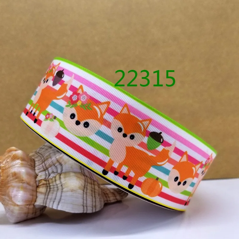 50 ярдов лиса лента напечатанная grosgrain лента 22315