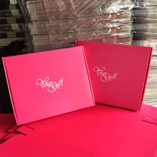 S1-S4, хорошее качество красный крафт-бумажная коробка 9 размеров можно выбрать, упаковочная коробка для одежды, Подарочная коробка или почта для вас магазин