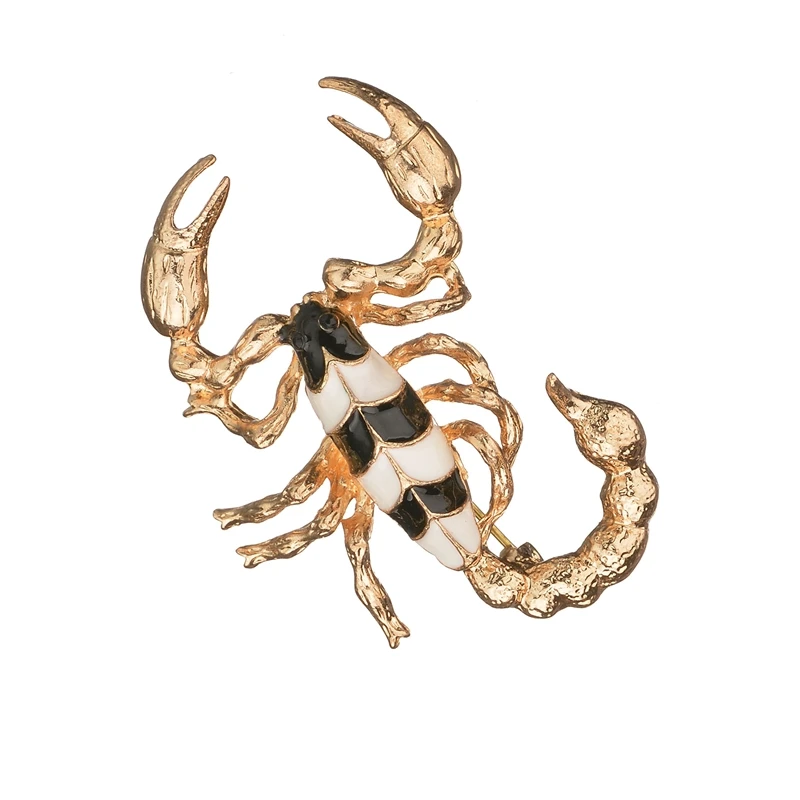 

MissCyCy 4 Colors Personality Metal Scorpion Brooch Pins Punk Style Badges Brooches for Women Clothing Accessories