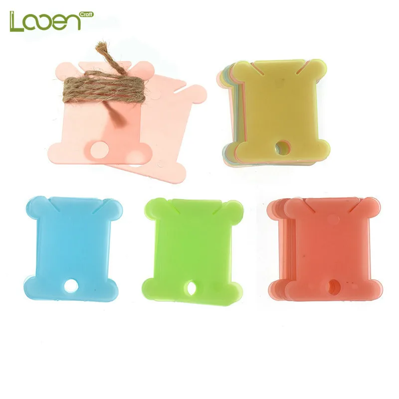 

100 Pcs/Set Sewing Winding Cross Stitch Wound board Plastic Embroidery Floss Craft Thread Bobbins Sewing Accessory