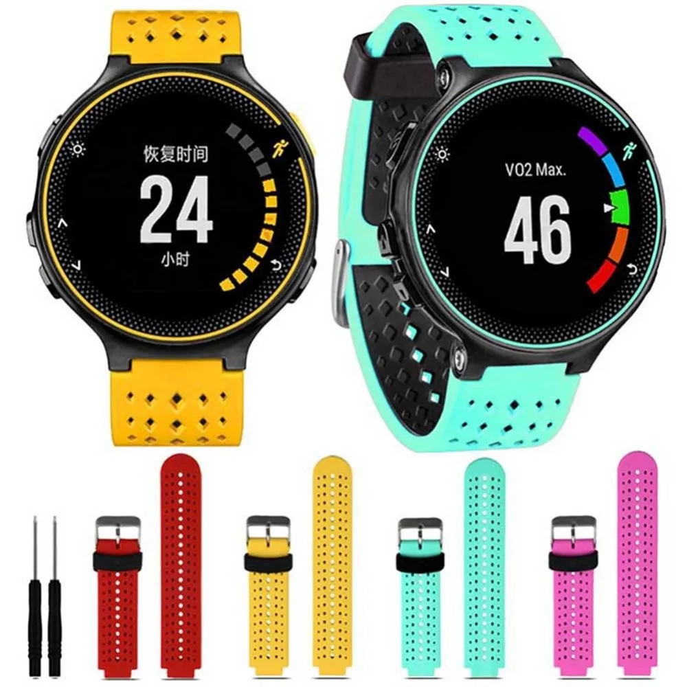 

New Soft Silicone Watch Band Replacement Watch Wristband For Garmin Garmin Forerunner 220 230 235 620 630 GPS Sport Watch