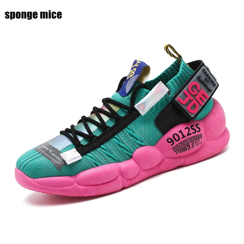 Новинка женская спортивная обувь разноцветная плетеная zapatos de mujer кроссовки на