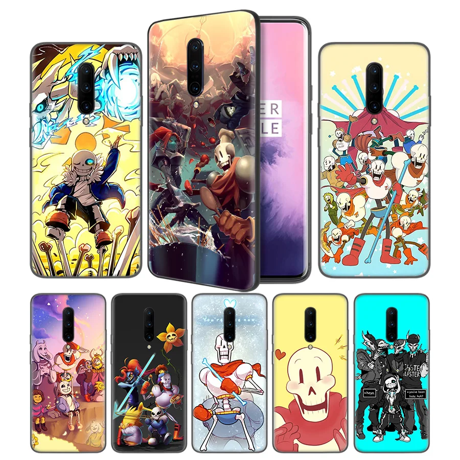 undertale papyrus Soft Black Silicone Case Cover for font b OnePlus b font 6 6T font