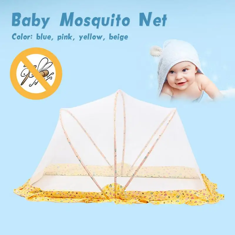 

Children's folding Net Mosquito Single Bracket Free-installation Crib Mosquito Net Bed Lining Tent For Child Baby Infants S3