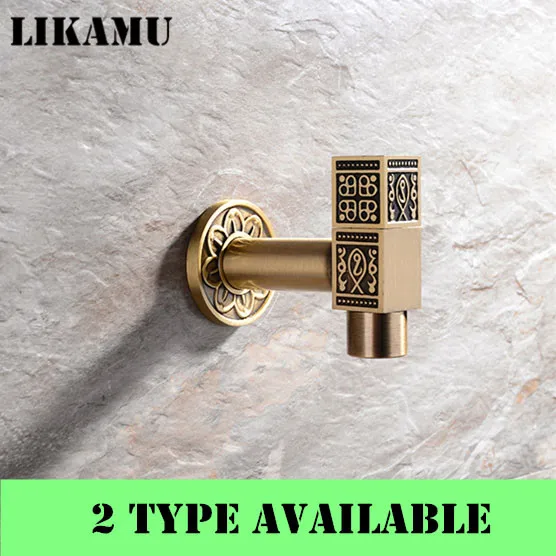Buy Cold Water Taps Square Antique Bronze Tap Garden Bibcock Wall