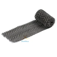 4 wire SS304  Mesh Filter, Column Packing, Woven Wire Screen Filter For Distillation, Width 10cm ,Length 0.5-3m, Diameter 0.15mm