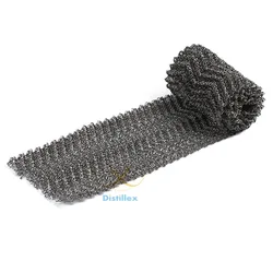 4 wire SS304  Mesh Filter, Column Packing, Woven Wire Screen Filter For Distillation, Width 10cm ,Length 0.5-3m, Diameter 0.15mm