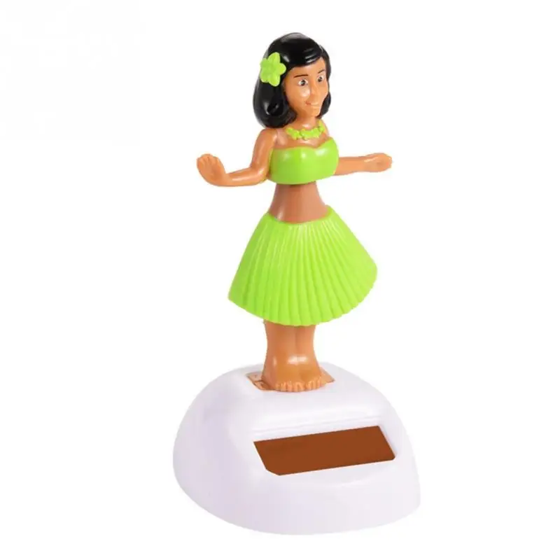 1pc Fashion Solar Powered Dancing Hula Girl Swinging Bobble For Car Decoration Toy Gift