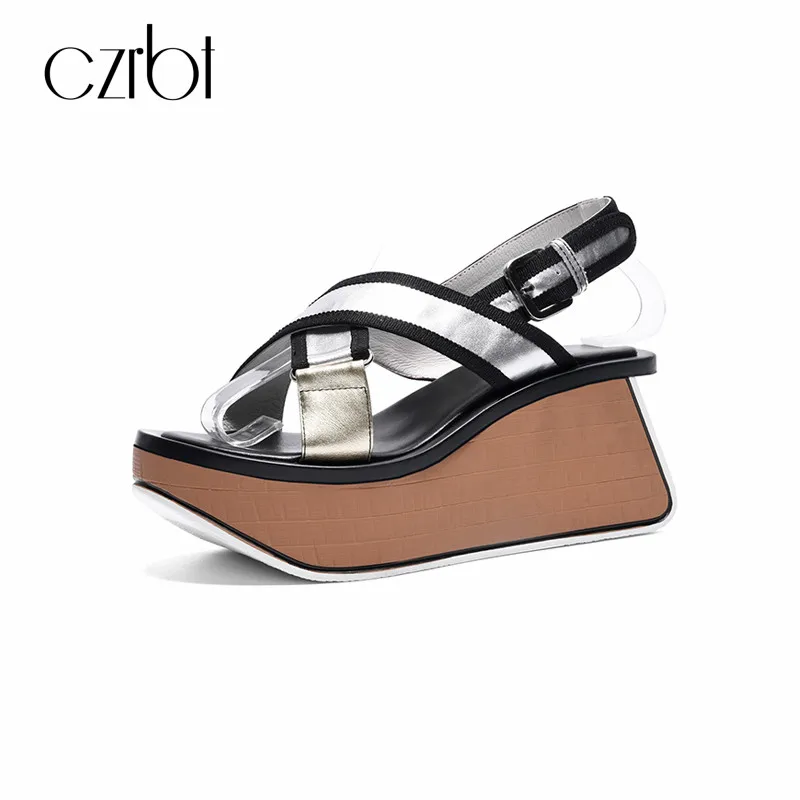 

CZRBT 2018 Summer Gladiator Platform Sandals Women Casual Buckle Strap Shoes Wedges Female Sweet Comfortable Platform Shoes