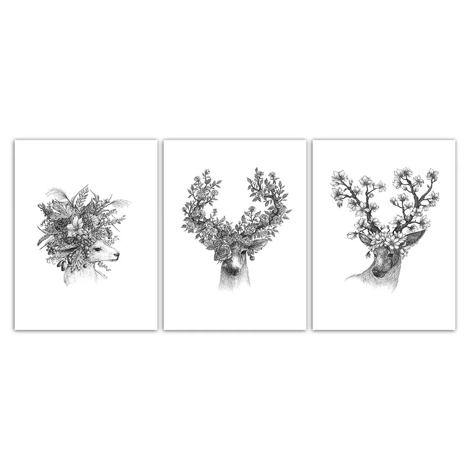 Custom Big Size Black White Minimalist Art Big Canvas