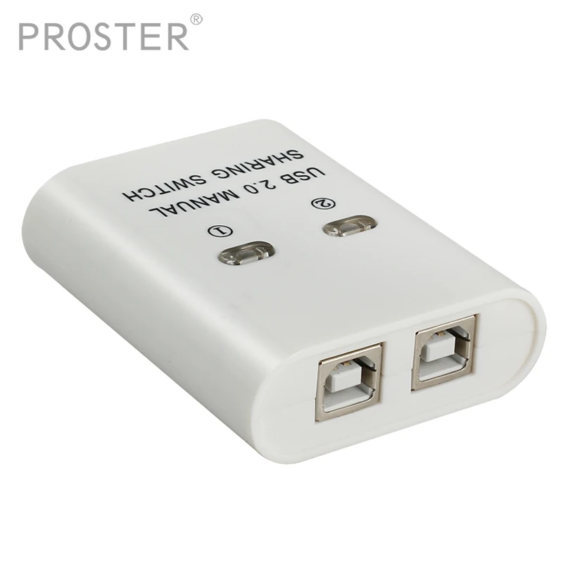 

Proster USB 2.0 Sharing Device Switch Switcher Adapter 2 Way Port Splitter Manual Share Switch Box usb micro usb hub