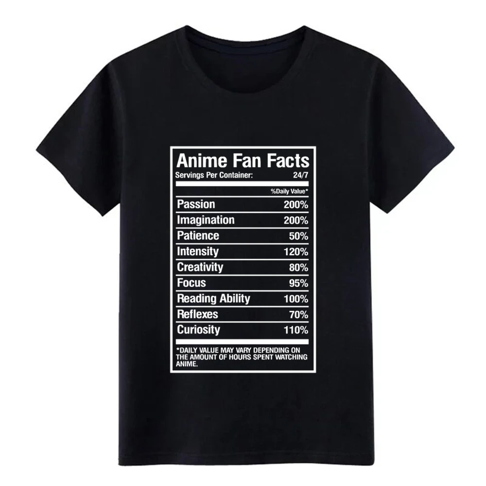 

Fairy Tail Anime fan facts Daily value may vary t shirt Knitted tee shirt S-XXXL Standard Graphic Authentic Natural shirt