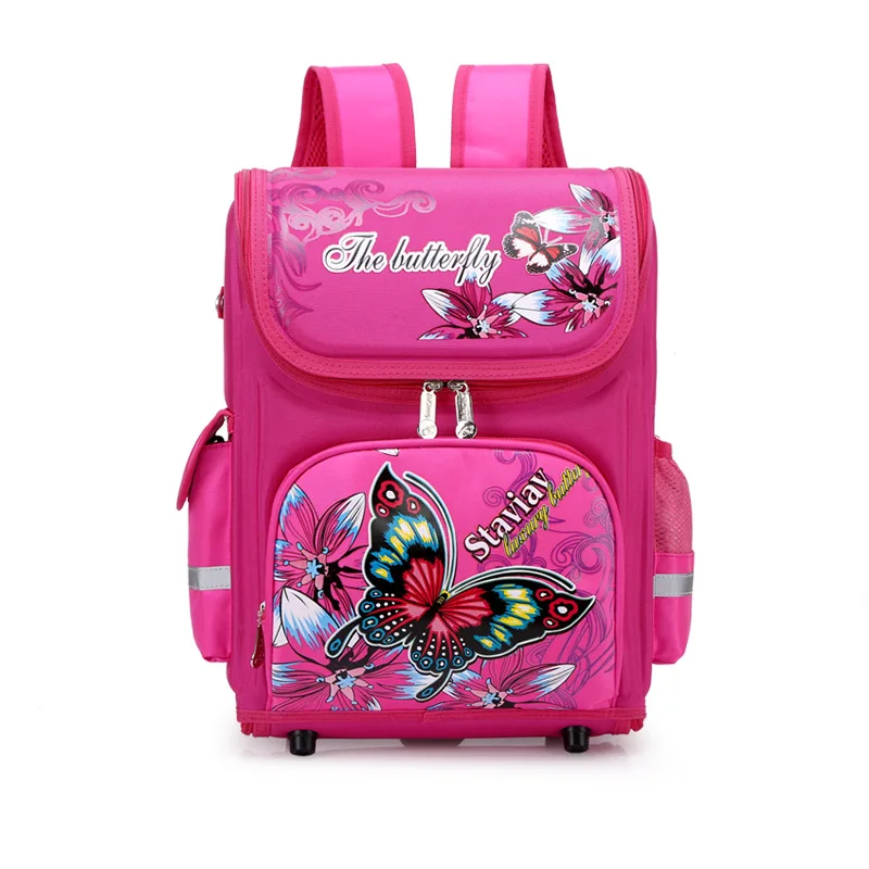 cheap Kids Cartoon School Backpack EVA Folded Orthopedic Children School Bags for Girls Butterfly School Backpacks Mochila Infantil