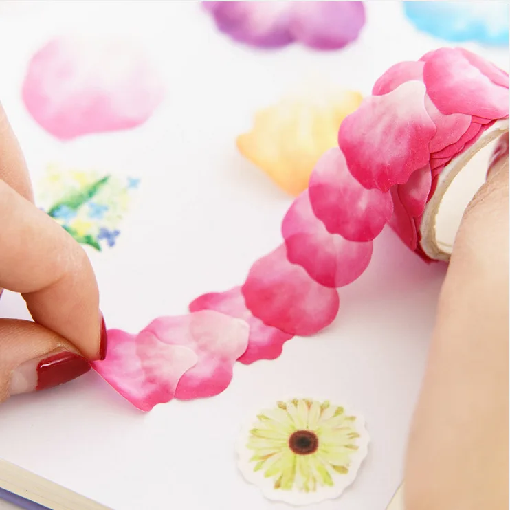 

70 Pcs Petal Sticker, Flower Flora kawaii stickers, Bullet Journal Decoration Supplies