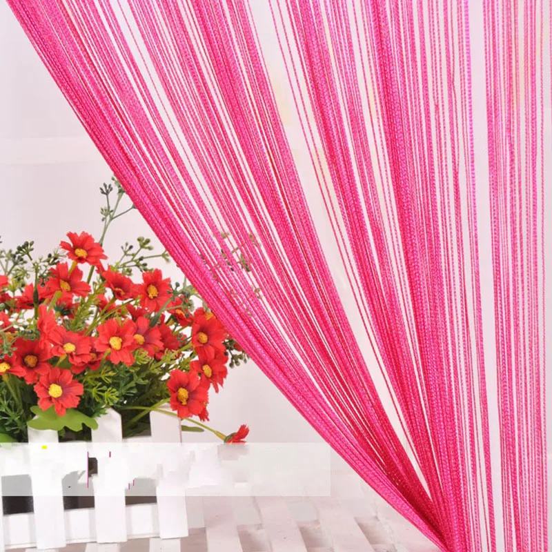 

200x100cm Colorful Luxury Flash Line Curtain Korean Style Vestibule Door Window Curtains For Living Room Home Decoration