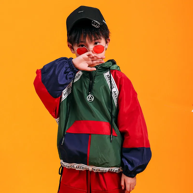 Children's clothing for boys 2019 New Arrival Spring Autumn long Sleeve patchwork hip hop hoodies kids costume toddler boy (5)
