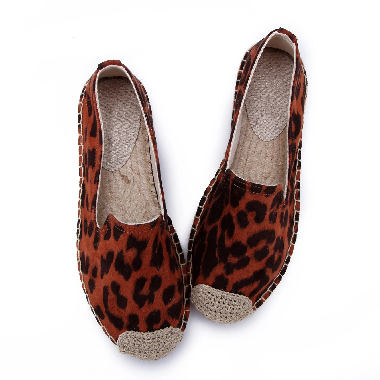 

2019 New Alpargatas espadrilles Leopard print Comfortable Slip-on Womens Casual slippers Breathable Flax Hemp Canvas for girls
