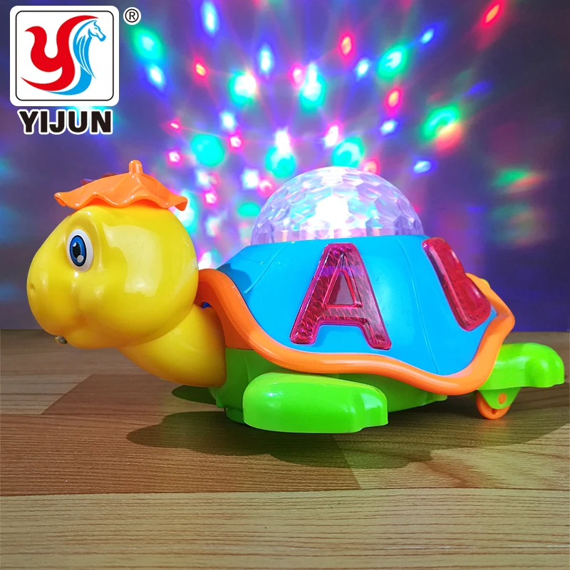 Детские игрушки мультфильм электрический черепаха Детские обучающие игрушки, развивающие игрушки с музыкой и фары развивающие игрушки
