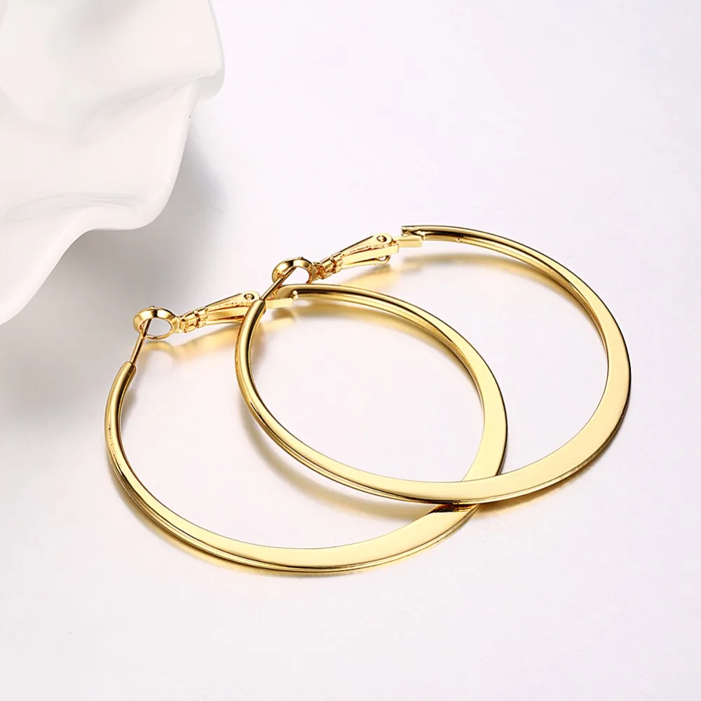 CHUKUI Pendientes Mujer Hoop Earrings Female Big Circle Hoop Earrings Gold  Silver  Rose Gold Earring For Women  Girl Jewelry (10)
