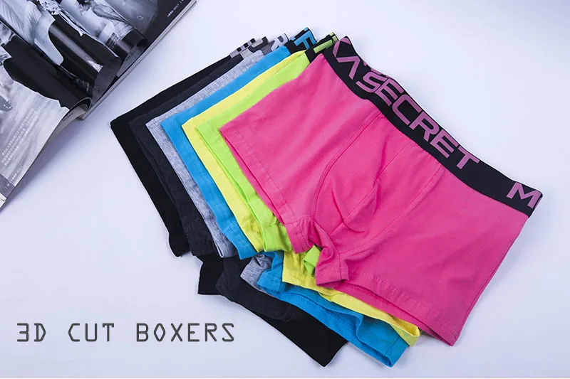 Men Underwear Cotton Boxers 4PCS Solid Black Panties Male Boxer Shorts Calvinfully Hombre Cueca Boxers Calzoncillos Underpants 02
