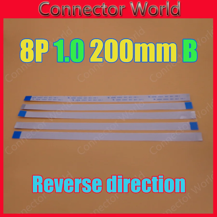

2-500pcs FFC FPC Switch Ribbon flat flexible 8pin cable 1.0mm pitch 8 pin Reverse Length 200mm Width 9mm Ribbon 8p Flex Cable