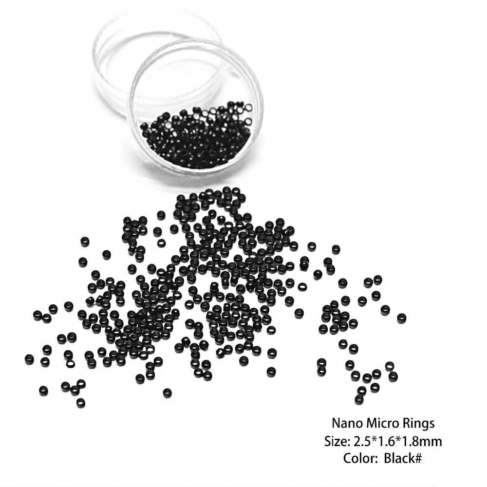 

Neitsi Nano Ring Beads For Micro Loop Links Keratin Human Hair Extensions 500pcs/pack 6 Colors Available