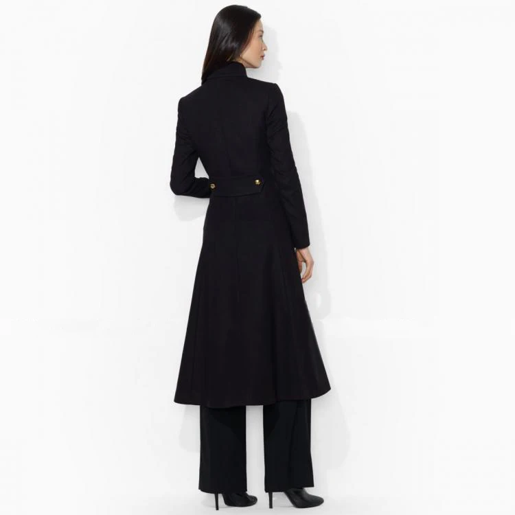 Новинка, женское осенне-зимнее длинное двубортное приталенное пальто трапециевидной формы в британском стиле, Casacos feminino abrigos mujer