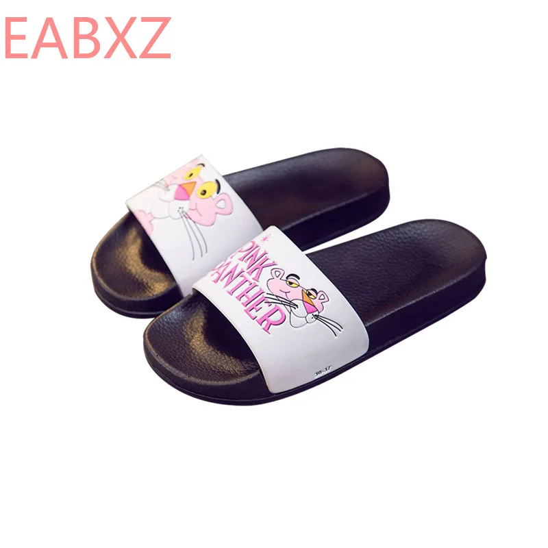 

eabxz 2019 summer indoor outdoor pink leopard household slippers Korean plastic bathroom anti-slip soft bottom overs' slippers