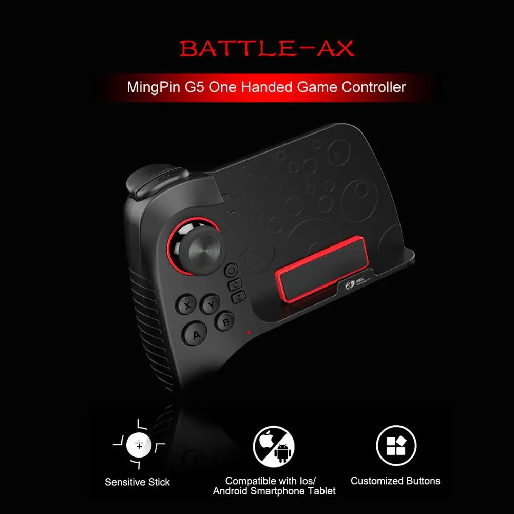  New G5 One-Handed Wireless Bluetooth Gamepad Mobile Controller Game Joystick Trigger Button PUBG IO