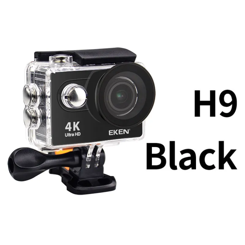 Оригинальная Экшн-камера eken H9/H9R Ultra FHD 4K 25FPS, Wifi, 30 м, водонепроницаемая, 2 экрана, 1080 p, подводная, go, Спортивная камера extreme pro - Цвет: H9 Black