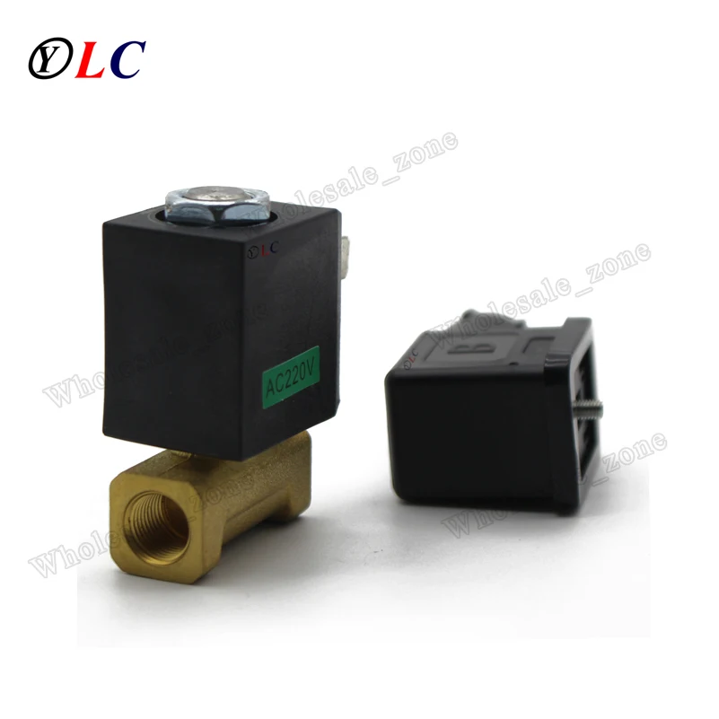 Нормально закрытый N/C AC 220 V G1/8' DN2.0 латунь газа топливного бака горелка для нагрева воды для горячей воды Миниатюрный Переключатель электромагнитный пластиковый электромагнитный клапан