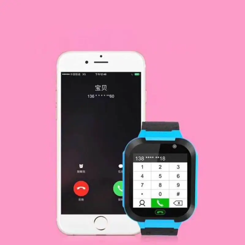 

S4 Waterproof Touch Screen Smart Watch Wrist Anti-lost SOS Dial Call Smartwatch with GPS Locator Tracker Kids Children Gifts