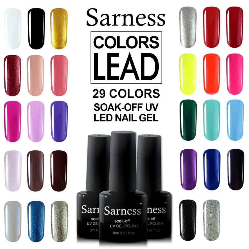 

Sarness Hybrid Nail Gel Varnish 8ML Pure 29 Colors Enamel Lucky Gel Lak Lacquer Primer Painting UV Gel Nail Polish Soak Off