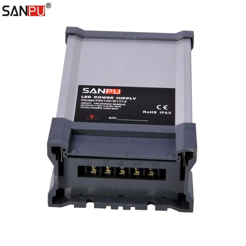 SANPU SMPS 12 в 100 Вт Светодиодный источник питания 8А защита от дождя использование 220В