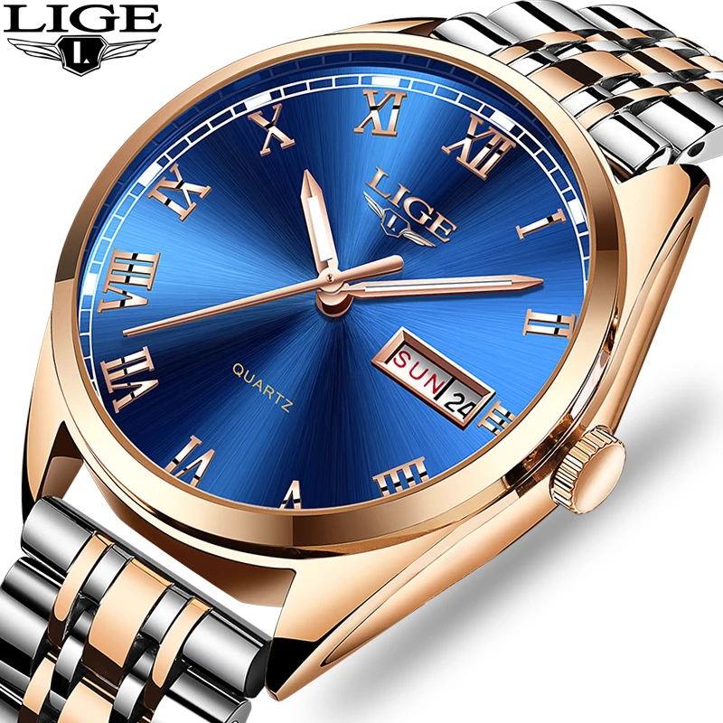 Reloj Mujer LIGE Классические Модные женские нарядные часы люксовый бренд Дамские