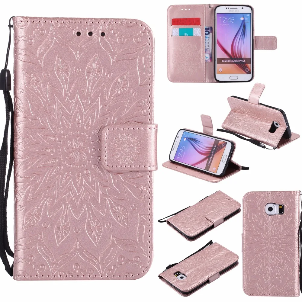 Чехол Etui для Samsung Galaxy S6 кожаный чехол бумажник с черепом откидной duos G9200 G920f G920