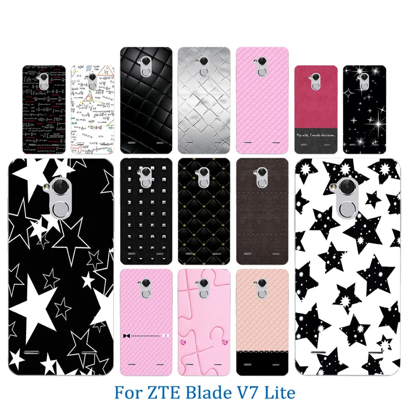 

5.0 inch Funda for ZTE Blade V7 Lite Phone Case Clear Soft Silicone Colorful Pattern Funda Back Cover for ZTE Blade V 7Lite Capa