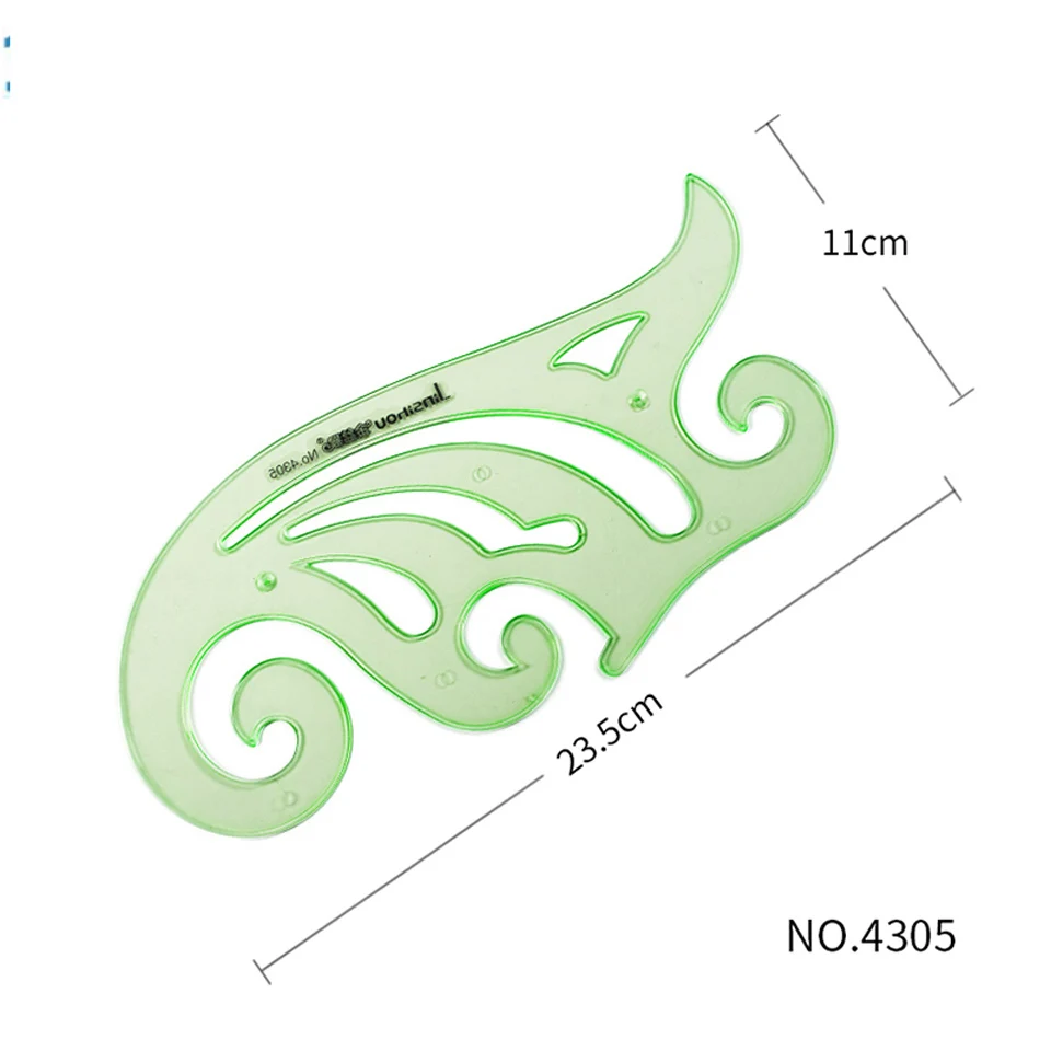Шаблон для вычерчивания кривых линейка 15-34 см пластиковый инструмент для рисования студентов измерительный чертеж чертёжный дизайнер школьные офисные канцелярские принадлежности линейка - Цвет: 1pcs--4305-23.5cm