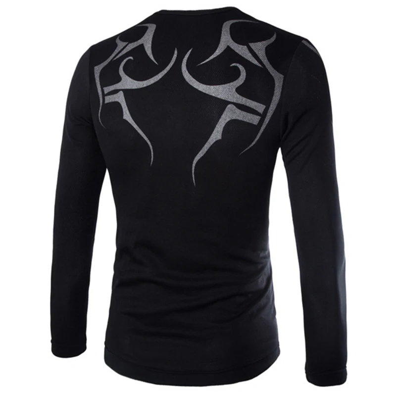Новая Англия Стиль Мужчины Мода Печати С Длинным Рукавом Футболка Sportwear мужчины