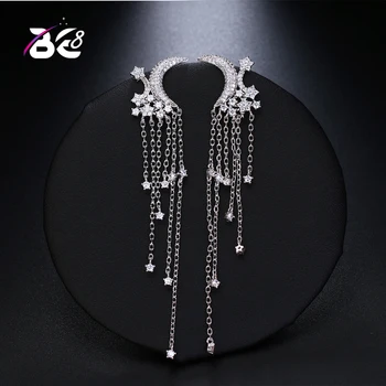 

Be 8 New Style Crystal Fashion Cubic Zirconia Moon Shaped Tassel Earrings for For Women Fashion Ladies Jewelry E525