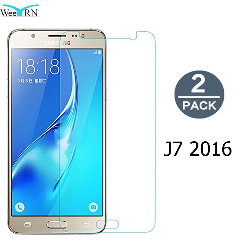 [2 упак.] 9H твердость Стекло на для Samsung Galaxy J7 закаленное Стекло SM-J710FN SM-J710F SM-J710H защитное стекло для самсунг галакси J7