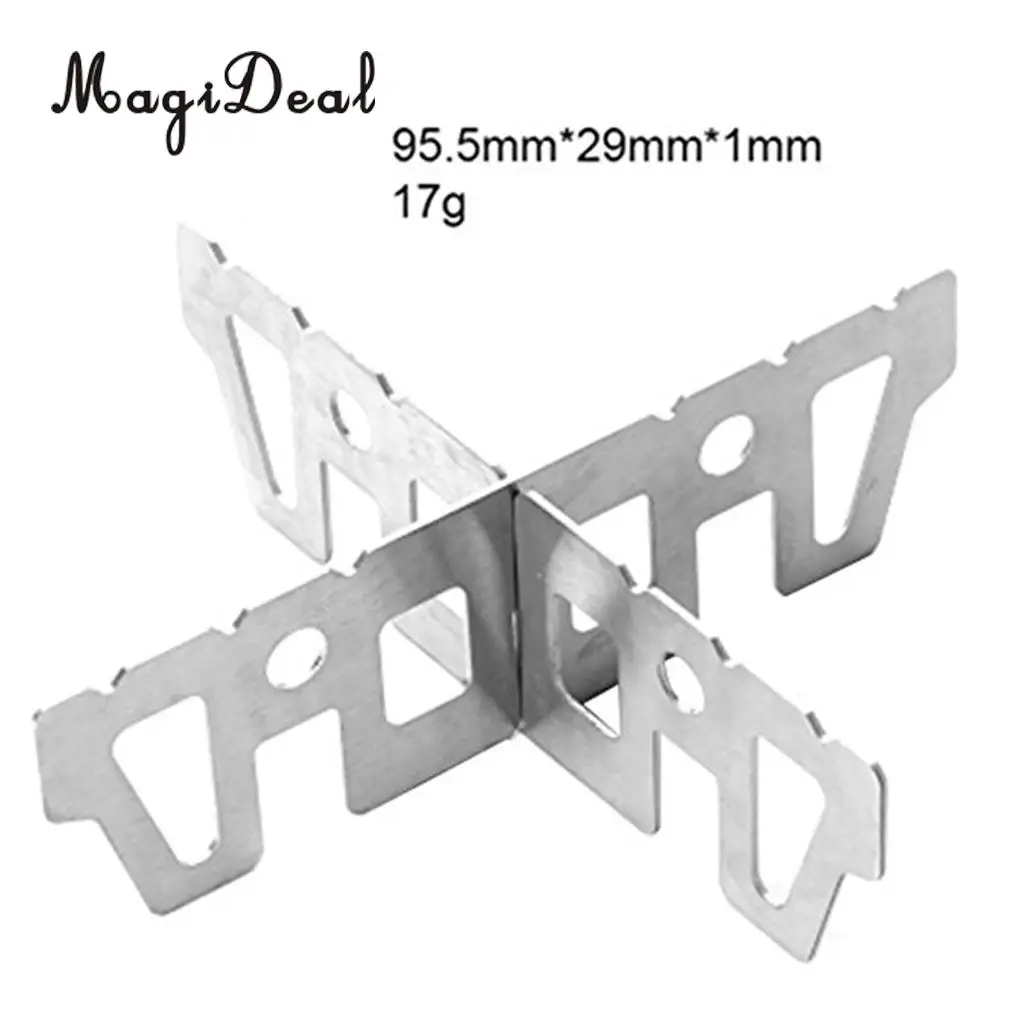 MagiDeal Alcohol Stove Stand Rack Spirit Burner Base Bracket Stainless Steel Rack