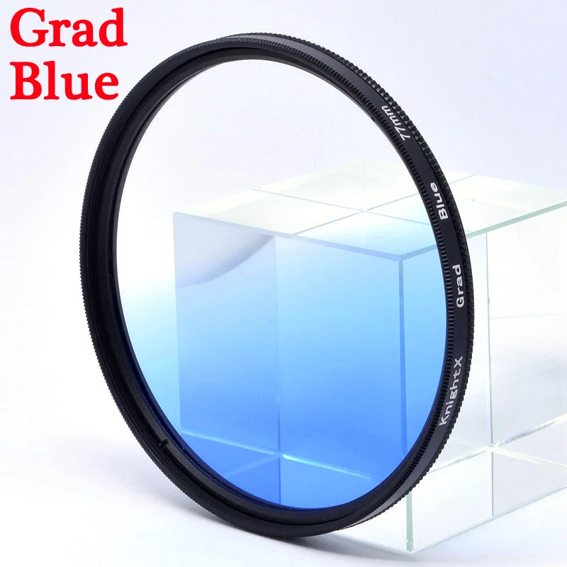KnightX UV CPL переменный ND Star поляризатор colse up макро-фильтр для объектива камеры canon nikon 52 мм 58 мм 67 мм ND2 до ND400 ND1000 - Цвет: Grad Blue