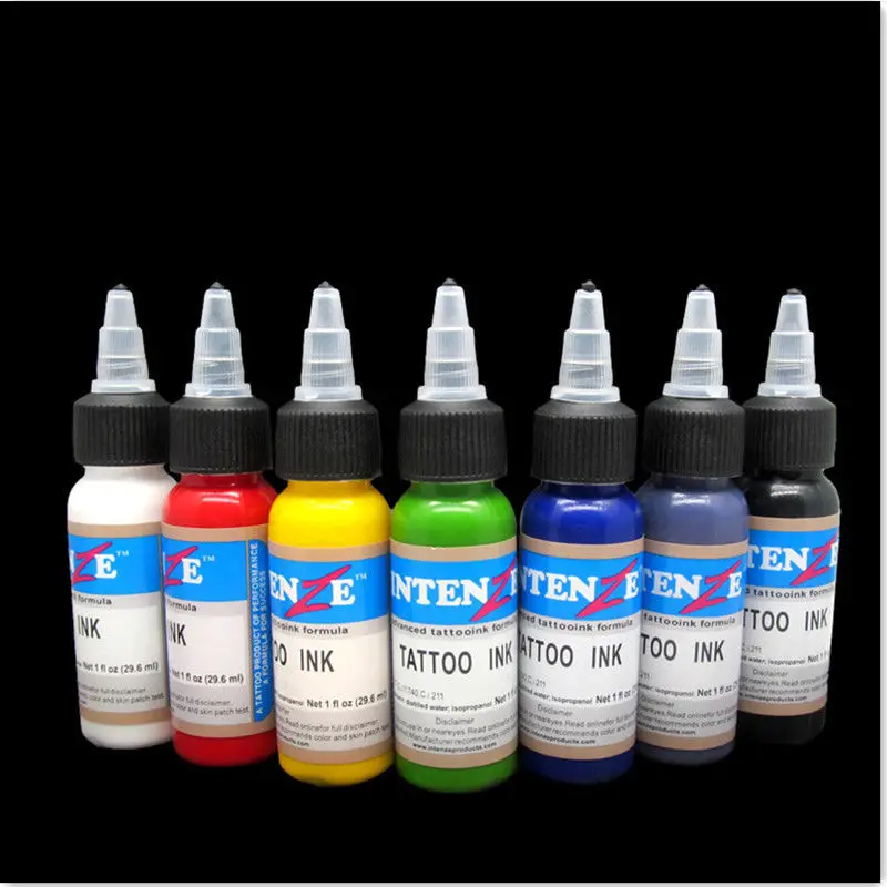 المهنية الوشم الحبر أحادية اللون ممارسة مجموعة 30 ml/زجاجة الوشم الصباغ الوشم والجسم الفن