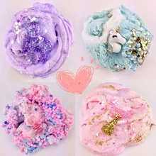 

Novelty Shiny Unicorn Slime Toy Unicorn Silk Cloud Mud Toy Unzipping Toy Crystal Slime Fidget Anti Stress Toys Mermaid oyuncak