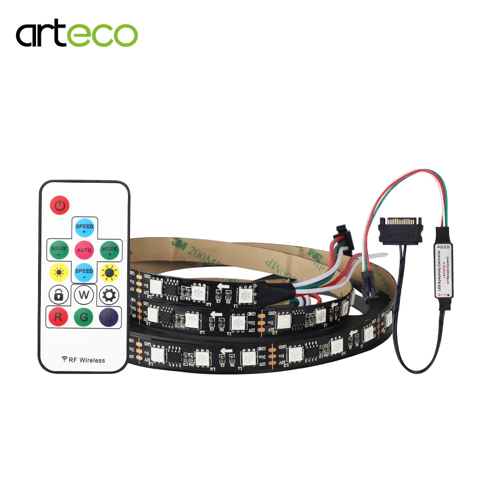 DC12V 2811 WS2811 Led Strip Light RGB 1M 60leds for Computer Case with