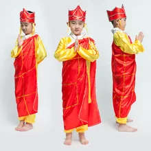 Shinning de China Viaje Al Oeste Haloween Niños Cosplay Traje de Monje Tang Hombres Túnica Monje Budista Chino Famosa Marca 18