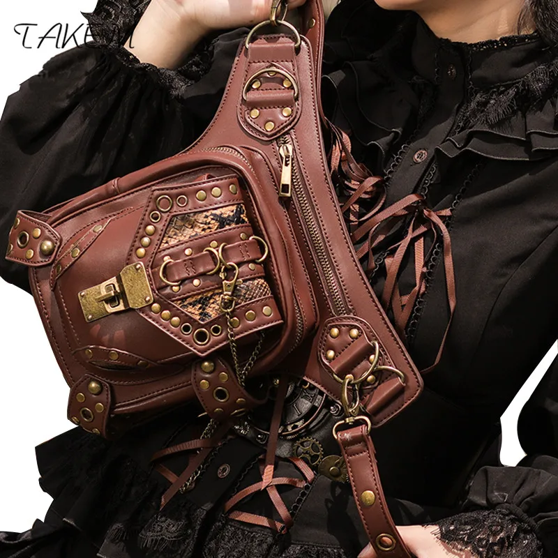 

TAKEM NEW Women's Bag Luxury Handbags Women Bags Designer Vintage Steampunk Style Crossbody Bags For Women Personalized bag