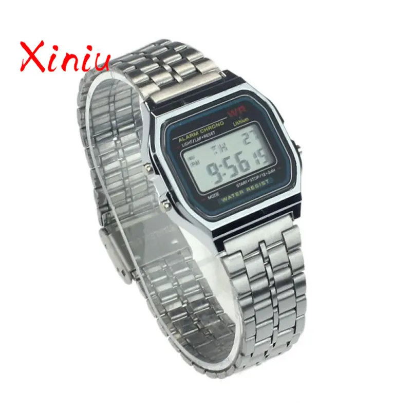 

Luxury Brand Watches For Woman Ladies 2018 Digital Watch Stainless Steel Band Led Electronic Watch Wristwatch zegarek damski New